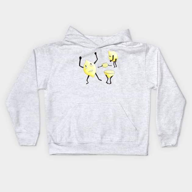 Riot of the lemons Kids Hoodie by nobelbunt